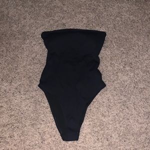 Black Strapless Bathing Suit